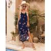 Ekouaer Womens Sleeveless Nightgown Full Slip Nightshirt Print Nightwear Full Length Loungewear Soft Nightdress(Navy Butterfly)