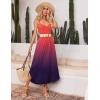 Ekouaer Womens Sleeveless Nightgown Full Slip Nightshirt Print Nightwear Full Length Loungewear Soft Nightdress(Orange Gradient)