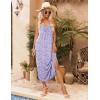 Ekouaer Womens Sleeveless Nightgown Full Slip Nightshirt Print Nightwear Full Length Loungewear Soft Nightdress(Purple Dots)