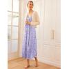 Ekouaer Womens Sleeveless Nightgown Full Slip Nightshirt Print Nightwear Full Length Loungewear Soft Nightdress(Purple Dots)