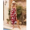 Ekouaer Womens Sleeveless Nightgown Full Slip Nightshirt Print Nightwear Full Length Loungewear Soft Nightdress(Red Flower)