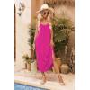 Ekouaer Womens Sleeveless Nightgown Full Slip Nightshirt Print Nightwear Full Length Loungewear Soft Nightdress(Rose Red)