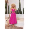 Ekouaer Womens Sleeveless Nightgown Full Slip Nightshirt Print Nightwear Full Length Loungewear Soft Nightdress(Rose Red)