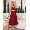 Ekouaer Womens Sleeveless Nightgown Full Slip Nightshirt Print Nightwear Full Length Loungewear Soft Nightdress(Wine Red)