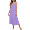 Ekouaer Womens Sleeveless Nightgown Full Slip Nightshirt Print Nightwear Full Length Loungewear Soft Nightdress(Lilac)