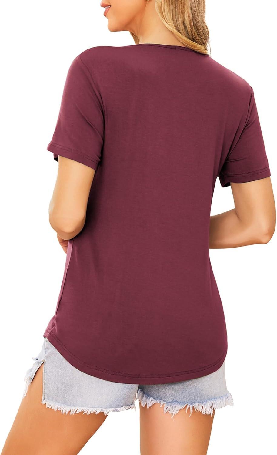 imageEkouaer Womens Maternity Shirts Short Sleeves Nursing Tops 3 Pack Double Laye Breastfeeding Tees Pregnancy Clothes SXXL3pcs Red Lake Green Blue Green