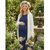 Ekouaer 3 Piece Postpartum Nursing Pajamas Set Short Sleeve Breastfeeding Shirts Pregnancy Shorts & Pants Maternity Pjs(Navy Blue Floral)