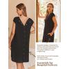 Ekouaer Labor/Delivery/Hospital Gown Nursing Nightgown Maternity Sleepwear With Pockets Postpartum Gowns with Button S-XXL(Black)