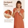 Ekouaer Labor/Delivery/Hospital Gown Nursing Nightgown Maternity Sleepwear With Pockets Postpartum Gowns with Button S-XXL(Brick Red)