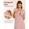Ekouaer Labor/Delivery/Hospital Gown Nursing Nightgown Maternity Sleepwear With Pockets Postpartum Gowns with Button S-XXL(Dusty Rose)