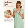 Ekouaer Labor/Delivery/Hospital Gown Nursing Nightgown Maternity Sleepwear With Pockets Postpartum Gowns with Button S-XXL(Green)