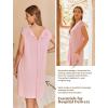 Ekouaer Labor/Delivery/Hospital Gown Nursing Nightgown Maternity Sleepwear With Pockets Postpartum Gowns with Button S-XXL(Pink)