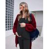 Ekouaer Maternity Nursing Pajama Set Long Sleeve Top & Pants with Pockets Breastfeeding Sleepwear Double Layer Pregnancy(A Black)
