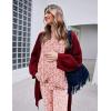 Ekouaer Maternity Nursing Pajama Set Long Sleeve Top & Pants with Pockets Breastfeeding Sleepwear Double Layer Pregnancy(Leopard Pink)