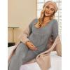 Ekouaer Maternity Nursing Pajama Sets Labor Delivery Pjs Long Sleeve Breastfeeding Pajamas Pregnancy Sleepwear Set(Heather Grey)
