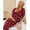 Ekouaer Maternity Nursing Pajama Sets Labor Delivery Pjs Long Sleeve Breastfeeding Pajamas Pregnancy Sleepwear Set(Red & Black Plaid)