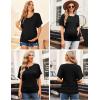 Ekouaer Maternity Shirts 3 Packs Dolman Sleeve Side Ruched Tops Tunic Casual Pregnancy Clothes(Black/Navy Blue/Dark Gray)