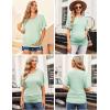 Ekouaer Maternity Shirts 3 Packs Dolman Sleeve Side Ruched Tops Tunic Casual Pregnancy Clothes(Gray/Dark Red/Green)