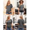 Ekouaer Maternity Shirts 3 Packs Dolman Sleeve Side Ruched Tops Tunic Casual Pregnancy Clothes(Gray/Dark Red/Green)