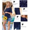 Ekouaer Maternity Shirts 3 Packs Short Sleeve Womens Oversized Pregnancy Tops Split Side Postpartum Blouse Clothes S-XXL(Black/Dark Gray/Navy Blue)