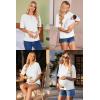 Ekouaer Maternity Shirts 3 Packs Short Sleeve Womens Oversized Pregnancy Tops Split Side Postpartum Blouse Clothes S-XXL(Black/Navy Blue/White)