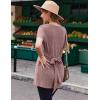 Ekouaer Maternity Tops Short Sleeve Pregnancy Shirts Tee Tunic Casual T Shirt Ribbed Knit Pregnant Clothes(A-blush-redpink)