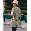 Ekouaer Maternity Tops Short Sleeve Pregnancy Shirts Tee Tunic Casual T Shirt Ribbed Knit Pregnant Clothes(Army-green)