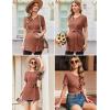 Ekouaer Maternity Tops Short Sleeve Pregnancy Shirts Tee Tunic Casual T Shirt Ribbed Knit Pregnant Clothes(Brick-red)