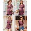 Ekouaer Maternity Tops Short Sleeve Pregnancy Shirts Tee Tunic Casual T Shirt Ribbed Knit Pregnant Clothes(Wine-red)