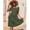 Ekouaer Nursing Dress Summer Short Sleeve Breastfeeding Casual Knee Length Maternity Dresses S-XXL(Army Green)