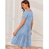 Ekouaer Nursing Dress Summer Short Sleeve Breastfeeding Casual Knee Length Maternity Dresses S-XXL(Light Blue Floral)