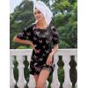Ekouaer Silk Sleep Shirts for Women Satin Nightshirt Tshirt Nightgown Sleepwear Shirt Dress With Chest Pocket S-2XL(Butterfly Black)