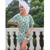 Ekouaer Silk Sleep Shirts for Women Satin Nightshirt Tshirt Nightgown Sleepwear Shirt Dress With Chest Pocket S-2XL(Butterfly Green)