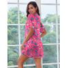 Ekouaer Silk Sleep Shirts for Women Satin Nightshirt Tshirt Nightgown Sleepwear Shirt Dress With Chest Pocket S-2XL(Butterfly Rose)