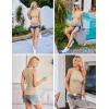 Ekouaer Women Maternity Tank Tops 3 Packs Crew Neck Ribbed Pregnancy Shirts Mama Clothes(3pcs Black/ Brown/ Beige)