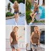 Ekouaer Women Maternity Tank Tops 3 Packs Crew Neck Ribbed Pregnancy Shirts Mama Clothes(3pcs Black/ Brown/ Beige)