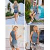 Ekouaer Women Maternity Tank Tops 3 Packs Crew Neck Ribbed Pregnancy Shirts Mama Clothes(3pcs Black/ Grey/ Gray Blue)