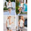 Ekouaer Women Maternity Tank Tops 3 Packs Crew Neck Ribbed Pregnancy Shirts Mama Clothes(3pcs Black/ White/ Dirty Pink)