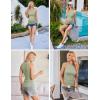 Ekouaer Women Maternity Tank Tops 3 Packs Crew Neck Ribbed Pregnancy Shirts Mama Clothes(3pcs Light Blue/ Grey/ Light Green)