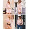 Ekouaer Women Satin Sleep Shirt Long Sleeve Nightgown Button Down Nightshirt Silk Sleepwear Soft Pajama Dress Sleep Dress(Light Pink)