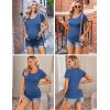 Ekouaer Womens Maternity Shirts 3 Packs Side Ruched Pregnancy Tee Top Tunic Blouse Casual Mama Clothes S-XXL(3pcs- Black + Blue + Wine Red)