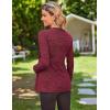 Ekouaer Women’s Maternity Shirts Long Sleeve Pregnancy Tops Casual Ribbed Knit Winter Pregnant Blouses(A Wine Red)
