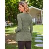 Ekouaer Women’s Maternity Shirts Long Sleeve Pregnancy Tops Casual Ribbed Knit Winter Pregnant Blouses(Army Green)