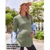 Ekouaer Women’s Maternity Shirts Long Sleeve Pregnancy Tops Casual Ribbed Knit Winter Pregnant Blouses(Army Green)