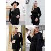 Ekouaer Women’s Maternity Shirts Long Sleeve Pregnancy Tops Casual Ribbed Knit Winter Pregnant Blouses(Black)