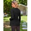 Ekouaer Women’s Maternity Shirts Long Sleeve Pregnancy Tops Casual Ribbed Knit Winter Pregnant Blouses(Black)