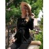 Ekouaer Women’s Maternity Shirts Long Sleeve Pregnancy Tops Casual Ribbed Knit Winter Pregnant Blouses(Black)