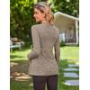 Ekouaer Women’s Maternity Shirts Long Sleeve Pregnancy Tops Casual Ribbed Knit Winter Pregnant Blouses(Brown)