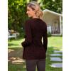 Ekouaer Women’s Maternity Shirts Long Sleeve Pregnancy Tops Casual Ribbed Knit Winter Pregnant Blouses(Caramel Dark Brown)