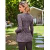Ekouaer Women’s Maternity Shirts Long Sleeve Pregnancy Tops Casual Ribbed Knit Winter Pregnant Blouses(Dark Purple)